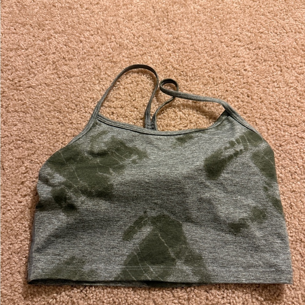 Aerie Green and Gray Crop Top